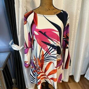 Eva Varro Pink and Orange Boxy Tunic Top